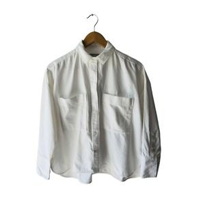 Everlane Women's Size XS The Boxy Flannel Cream Button Front Shirt - New